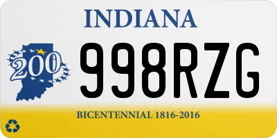 IN license plate 998RZG