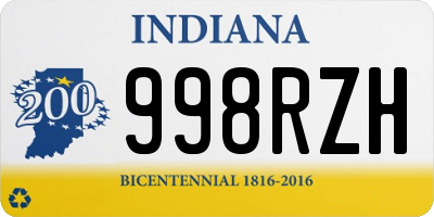 IN license plate 998RZH