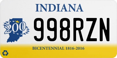 IN license plate 998RZN