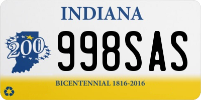 IN license plate 998SAS