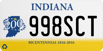 IN license plate 998SCT