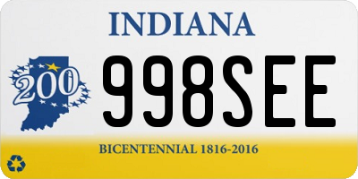 IN license plate 998SEE