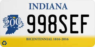 IN license plate 998SEF