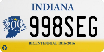 IN license plate 998SEG