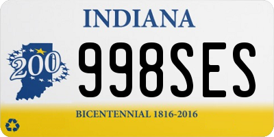 IN license plate 998SES