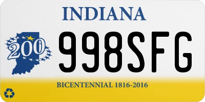 IN license plate 998SFG