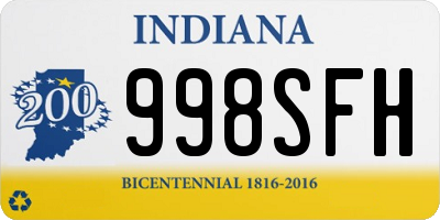 IN license plate 998SFH