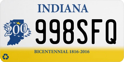 IN license plate 998SFQ