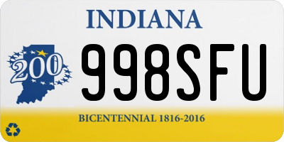 IN license plate 998SFU