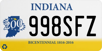 IN license plate 998SFZ