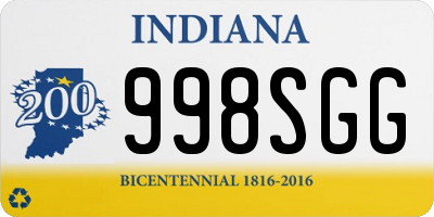 IN license plate 998SGG