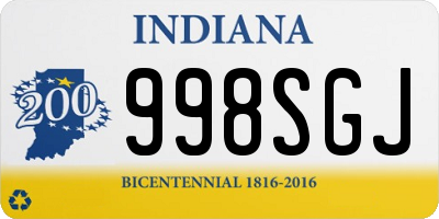 IN license plate 998SGJ