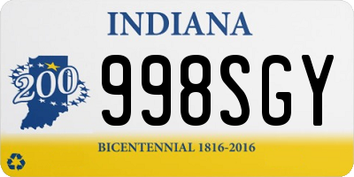 IN license plate 998SGY