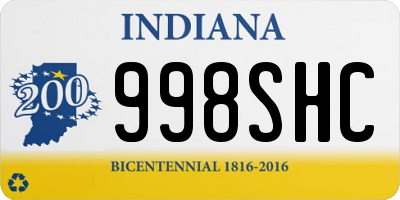 IN license plate 998SHC