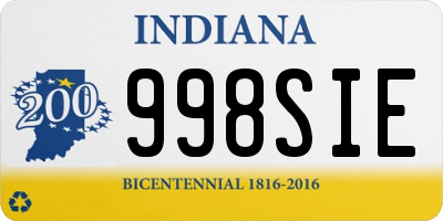 IN license plate 998SIE