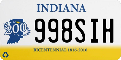 IN license plate 998SIH