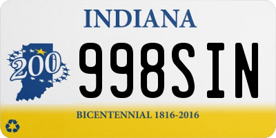 IN license plate 998SIN