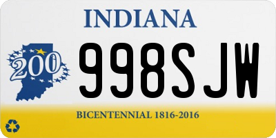 IN license plate 998SJW