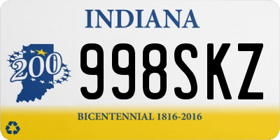 IN license plate 998SKZ