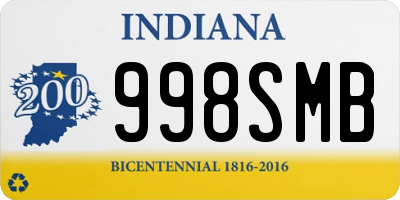 IN license plate 998SMB