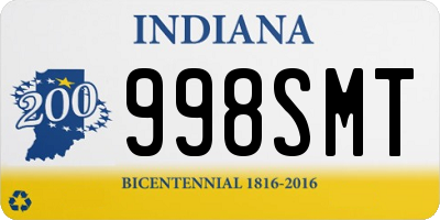 IN license plate 998SMT