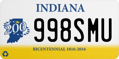 IN license plate 998SMU