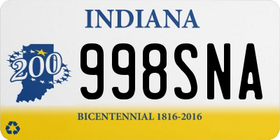 IN license plate 998SNA