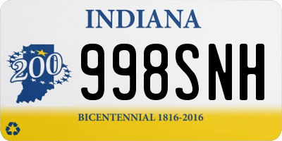 IN license plate 998SNH