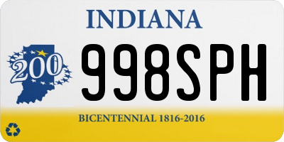 IN license plate 998SPH