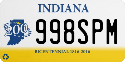 IN license plate 998SPM