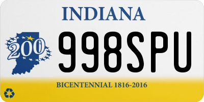 IN license plate 998SPU