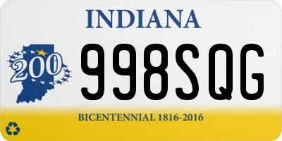 IN license plate 998SQG