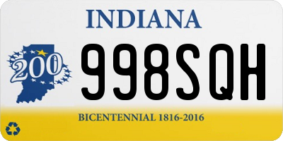 IN license plate 998SQH