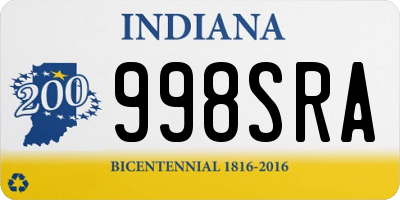 IN license plate 998SRA