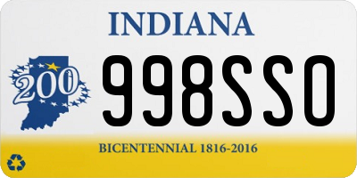 IN license plate 998SSO