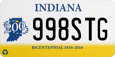 IN license plate 998STG