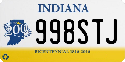 IN license plate 998STJ