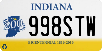 IN license plate 998STW