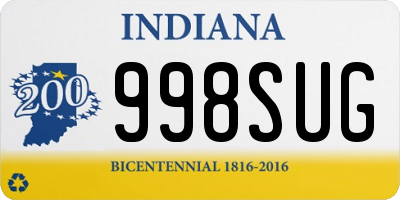 IN license plate 998SUG