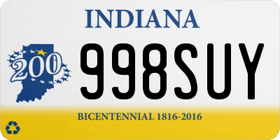 IN license plate 998SUY