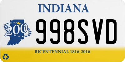 IN license plate 998SVD