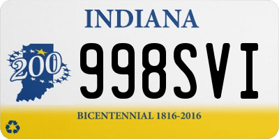 IN license plate 998SVI