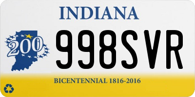 IN license plate 998SVR