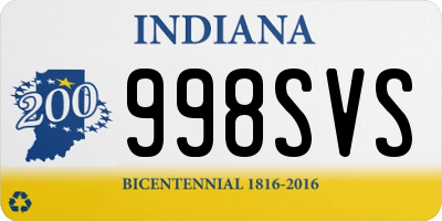 IN license plate 998SVS