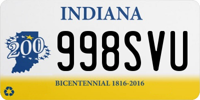 IN license plate 998SVU