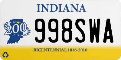 IN license plate 998SWA