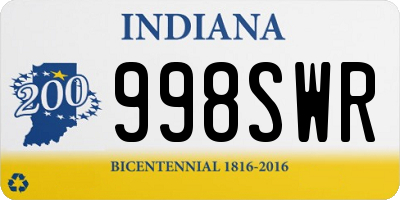 IN license plate 998SWR