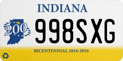 IN license plate 998SXG