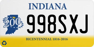 IN license plate 998SXJ