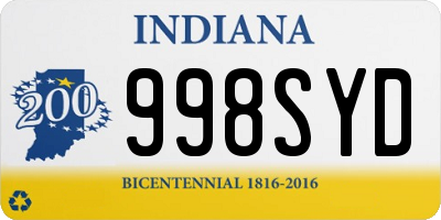 IN license plate 998SYD